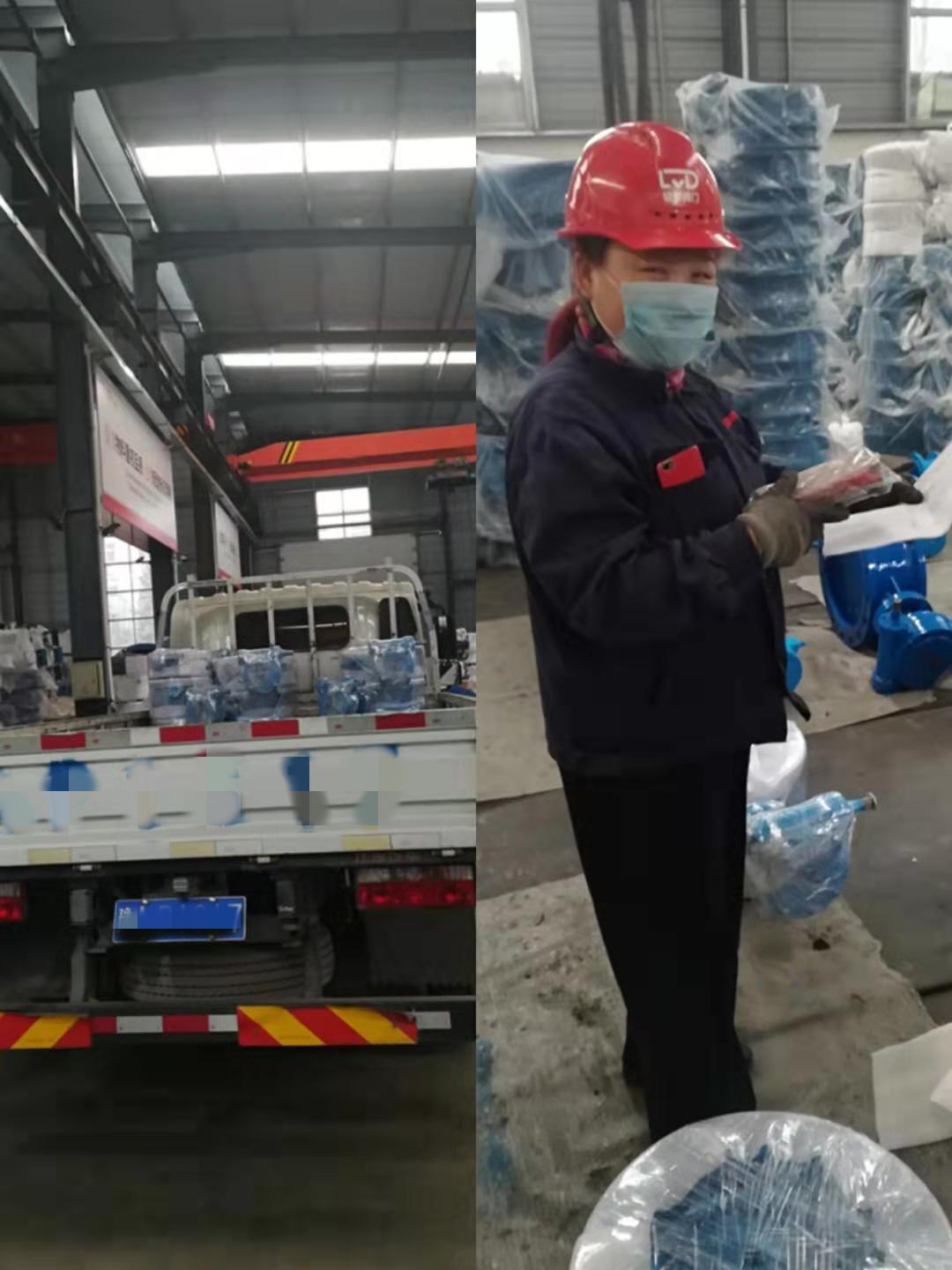 管網伸縮式雙偏心法蘭蝶閥裝車發往湖南